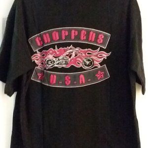 ALM Choppers shirt Men's T-shirt, Black Sz L